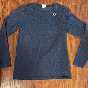 Gymshark Blue Long Sleeve Athletic Tee